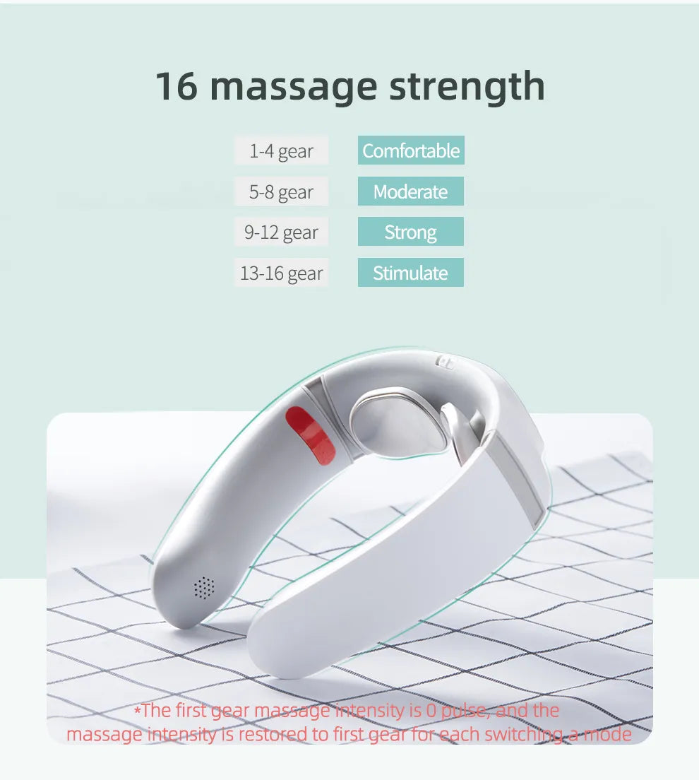 Wearable TENS Neck Massager with Heat