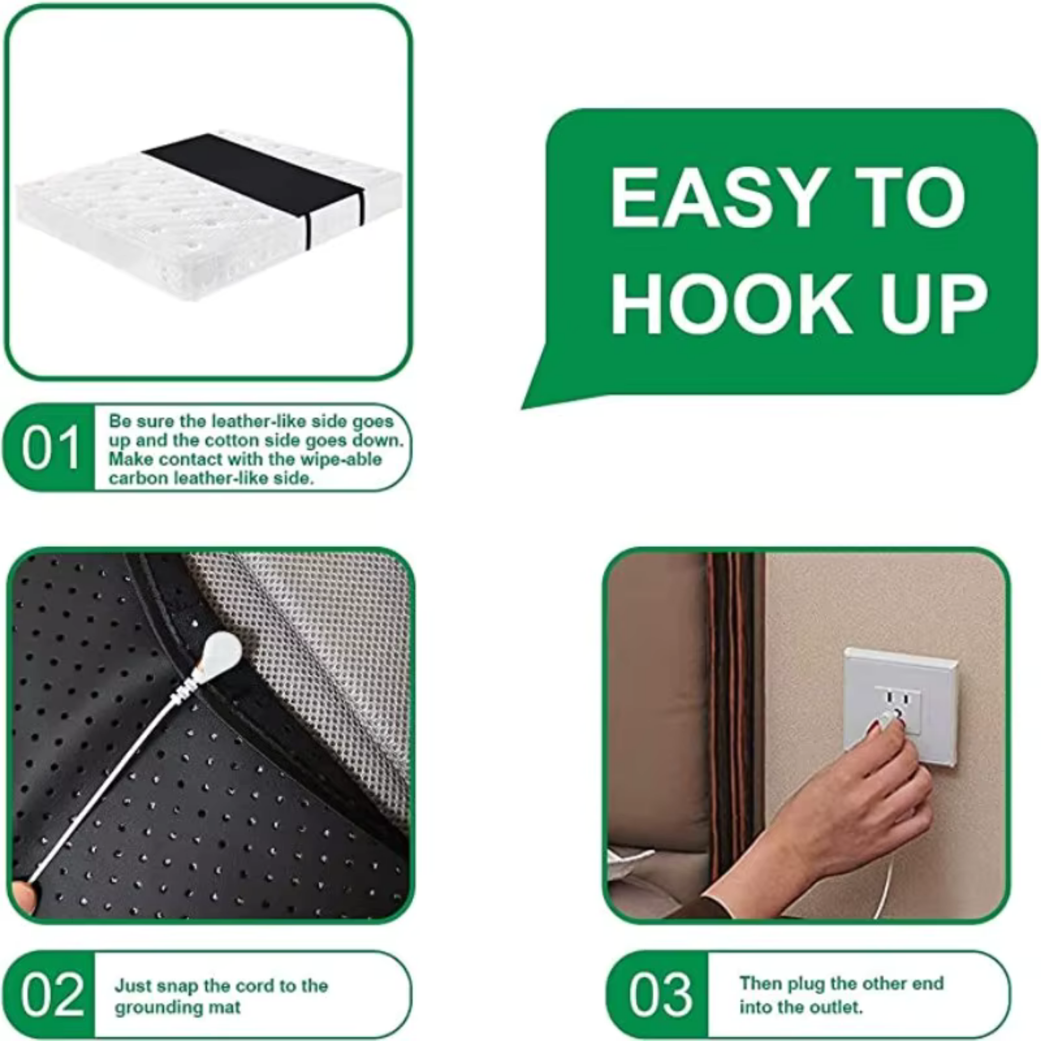 MAXSHARER Premium High Quality Grounding Mattress Cover