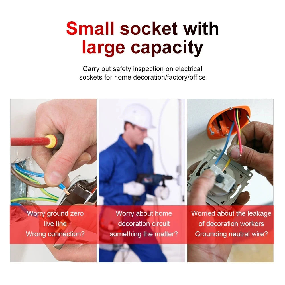 Smart Grounding Socket Tester – Polarity, Phase & Leakage Detection