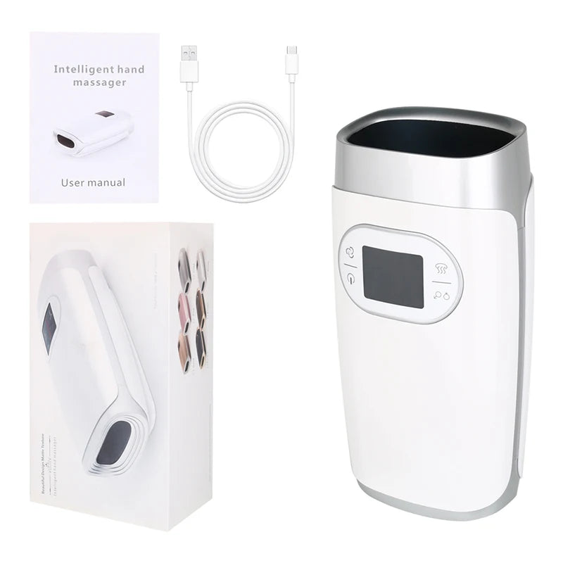 2025 Electric Wireless Hand Massager Device Heat Air Compression Palm Massage Machine Beauty Finger Wrist Spa Relax Pain Relief