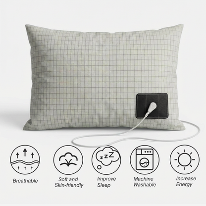 MAXSHARER Grounding Pillow Case with Silver Fiber Organic Cotton