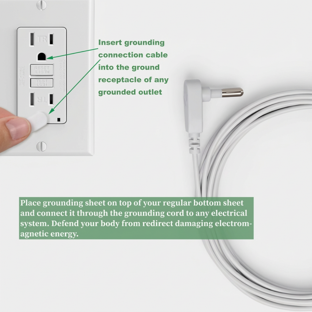 MAXSHARER Grounding Pillow Case with Silver Fiber Organic Cotton