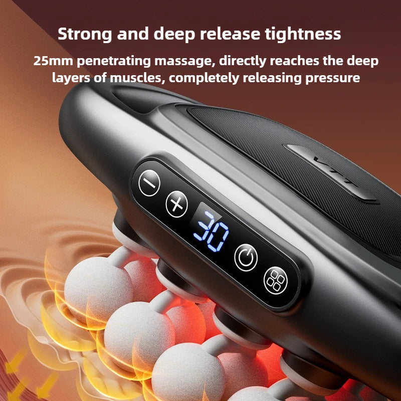 Multi-Head Deep Tissue Massage Gun (8/16 Head) — LCD Quiet Cordless