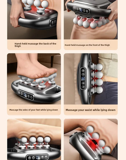 Multi-Head Deep Tissue Massage Gun (8/16 Head) — LCD Quiet Cordless