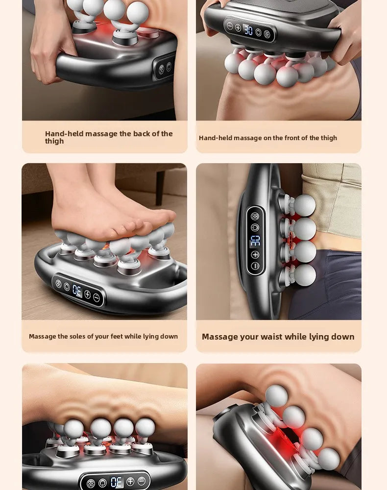 Multi-Head Deep Tissue Massage Gun (8/16 Head) — LCD Quiet Cordless