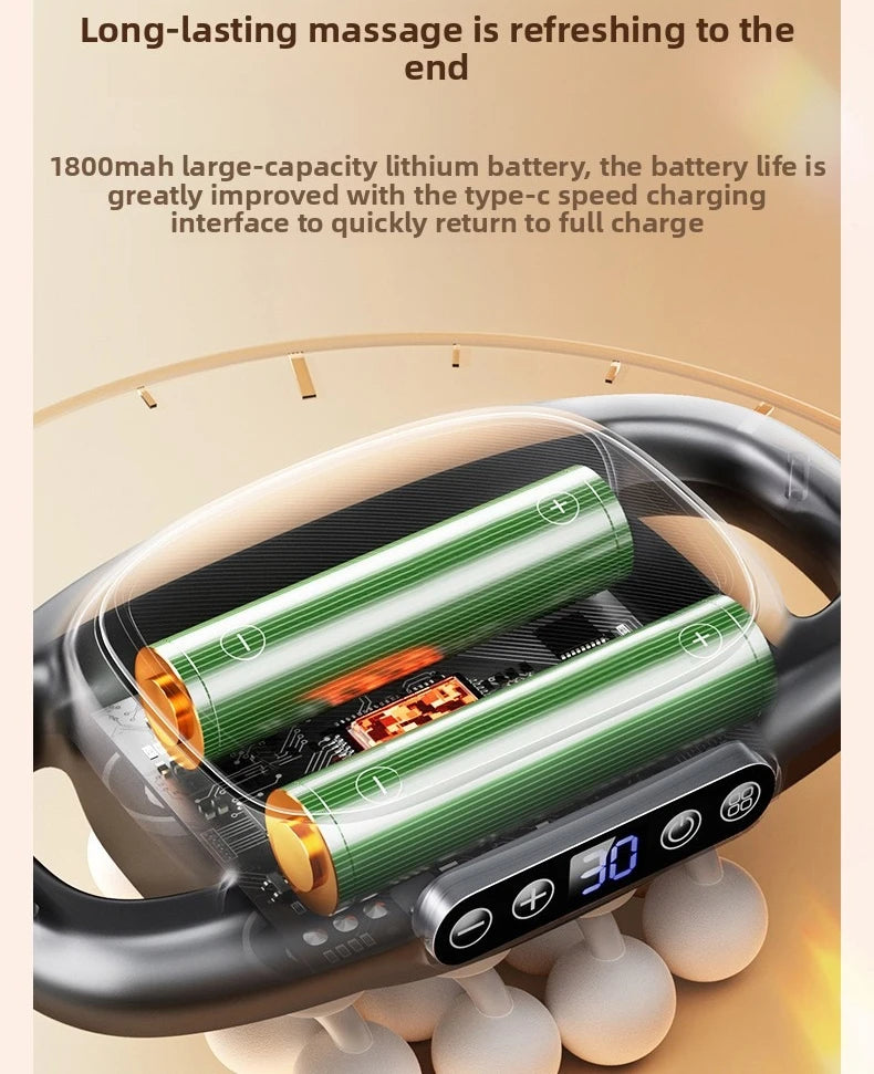 Multi-Head Deep Tissue Massage Gun (8/16 Head) — LCD Quiet Cordless