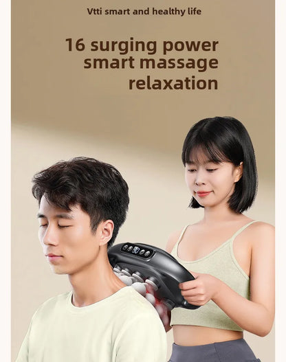 Multi-Head Deep Tissue Massage Gun (8/16 Head) — LCD Quiet Cordless