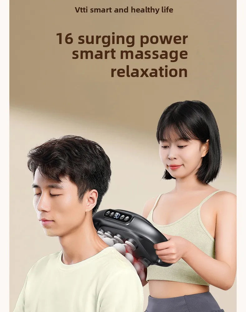 Multi-Head Deep Tissue Massage Gun (8/16 Head) — LCD Quiet Cordless