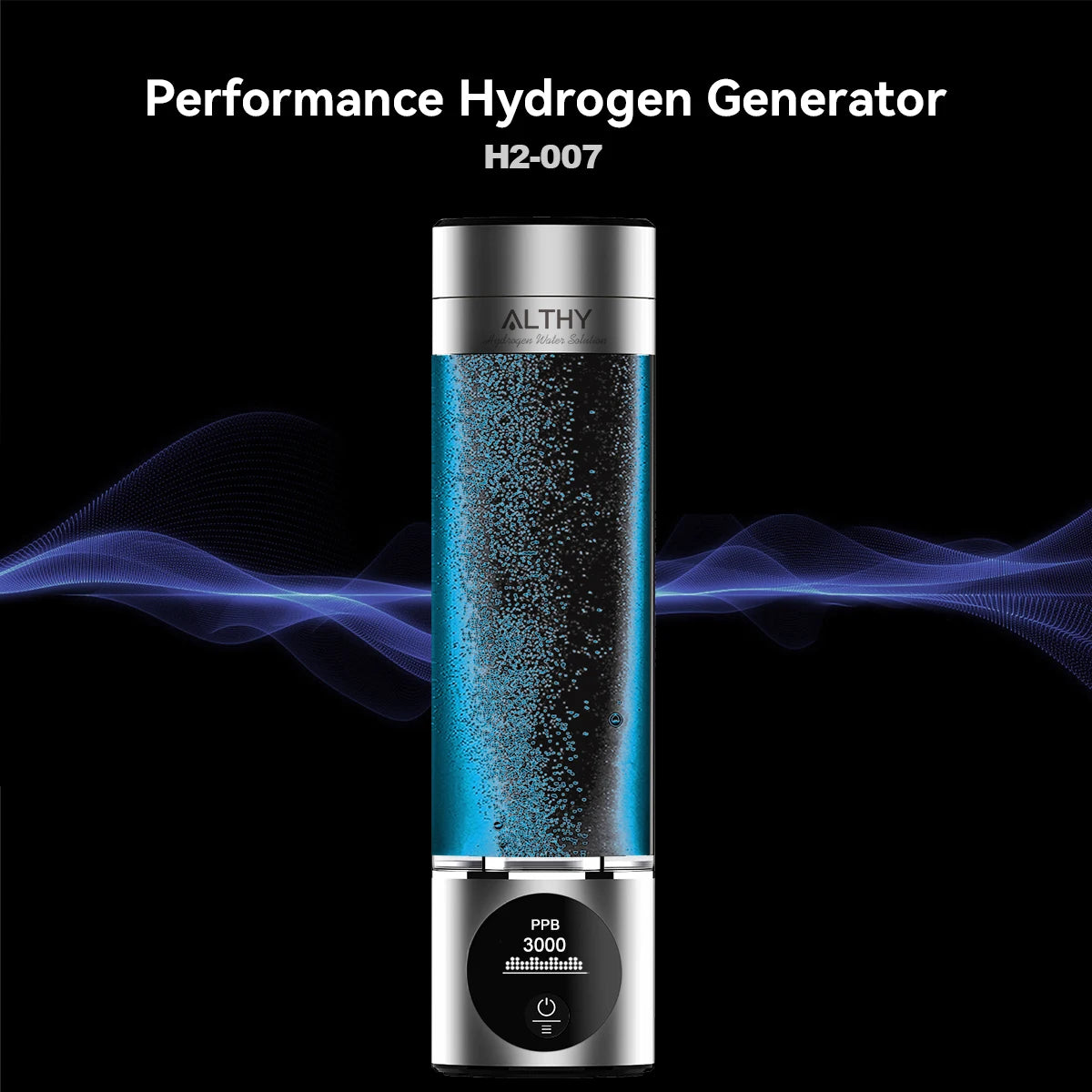 ALTHY Premium Hydrogen Water Bottle 5,000 PPB | DuPont SPE+PEM | Dual Chamber