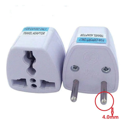 800W Universal US UK AU To EU Plug USA To Euro Europe Travel Wall AC Power Charger Outlet Adapter Converter 2 Round Pin Socket