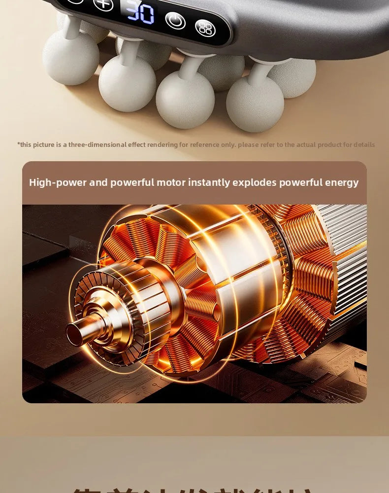 Multi-Head Deep Tissue Massage Gun (8/16 Head) — LCD Quiet Cordless