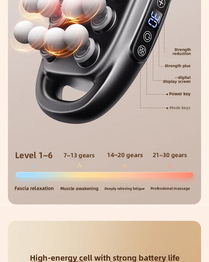 Multi-Head Deep Tissue Massage Gun (8/16 Head) — LCD Quiet Cordless