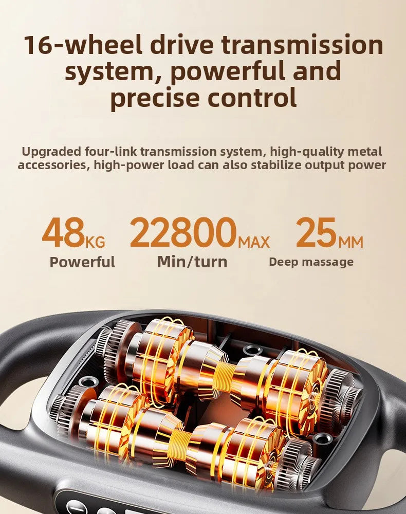 Multi-Head Deep Tissue Massage Gun (8/16 Head) — LCD Quiet Cordless