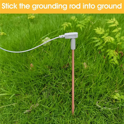 B97A-Copper Grounding Rod With 40Ft Female Ground Cord, Portable Ground Rod Kit,Great For Grounded Earth Connected Products A