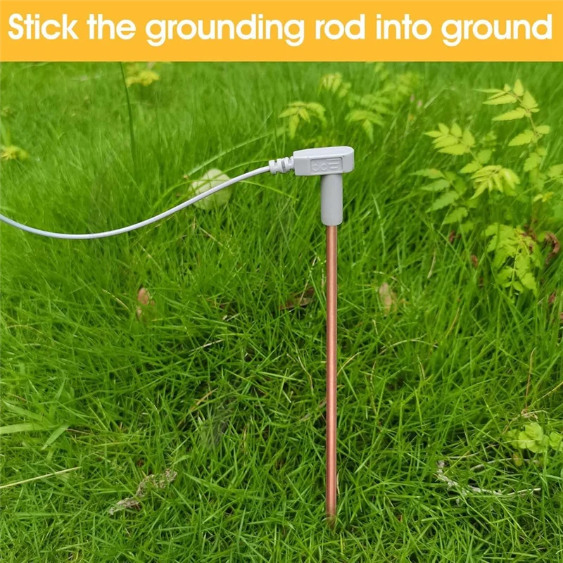 B97A-Copper Grounding Rod With 40Ft Female Ground Cord, Portable Ground Rod Kit,Great For Grounded Earth Connected Products A