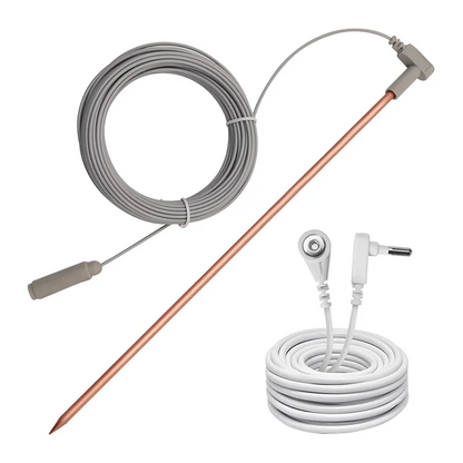 B97A-Copper Grounding Rod With 40Ft Female Ground Cord, Portable Ground Rod Kit,Great For Grounded Earth Connected Products A