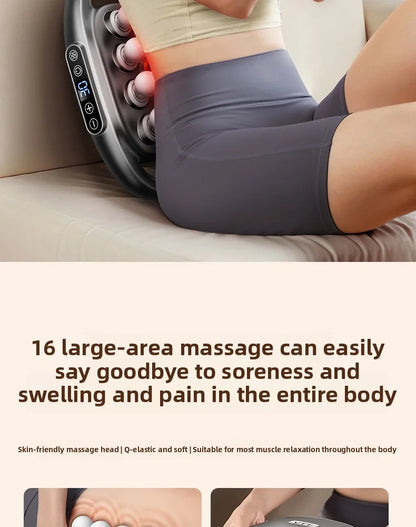 Multi-Head Deep Tissue Massage Gun (8/16 Head) — LCD Quiet Cordless