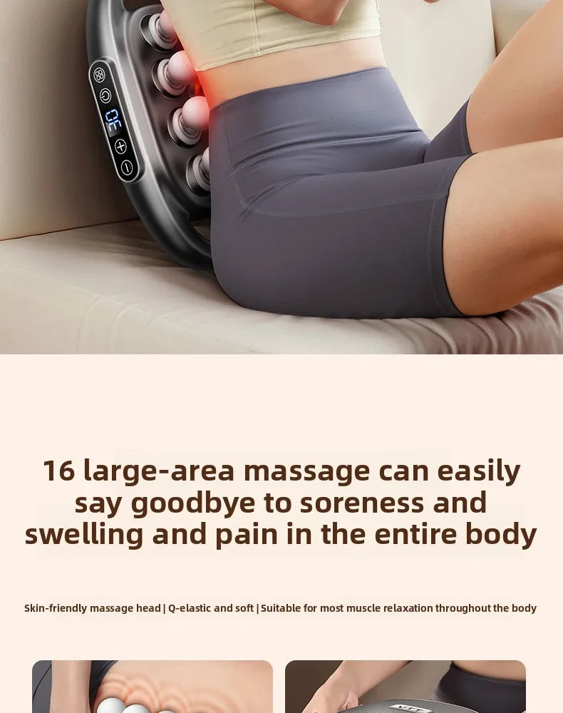 Multi-Head Deep Tissue Massage Gun (8/16 Head) — LCD Quiet Cordless