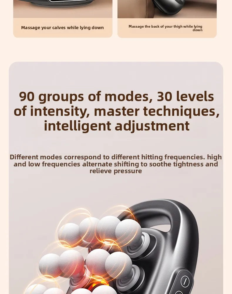 Multi-Head Deep Tissue Massage Gun (8/16 Head) — LCD Quiet Cordless